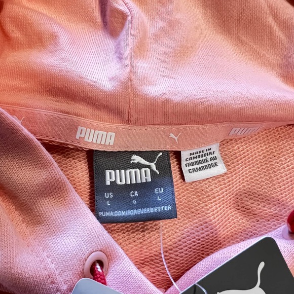 Puma Rebel Hoodie Apricot Blush Hoodie Sweatshirt NEW Large MSRP: $50 - Picture 2 of 6